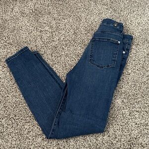 7 For All Mankind Dark Blue Skinny Jeans